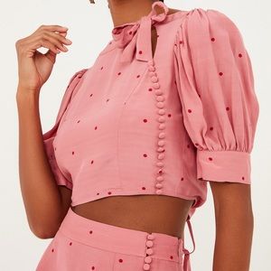NWT FL&L Rosie Dot Top XS